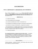 Acta constitutiva para la Constitucion de la asociacion civil que se denominara