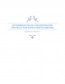 DETERMINACIÓN DE CONCENTRACIÓN PROTEICA POR ESPECTROFOTOMETRÍA