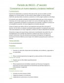 Periodo de INICIO - 2ª sección “Conocemos un nuevo espacio y la época medieval”