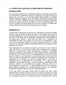 ASPECTOS CLAVES EN LA DIRECCIÓN DE PERSONAS