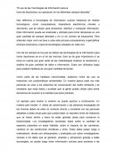 El uso de las tecnologías de información para la toma de decisiones