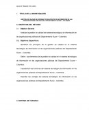 GESTIÓN DE CALIDAD EN SISTEMAS TECNOLÓGICOS DE INFORMACIÓN EN LAS ORGANIZACIONES PÚBLICAS DEL DEPARTAMENTO SUCRE – COLOMBIA