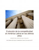 Evolución de la competitividad en América Latina en los últimos años