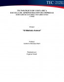 EL MALTRATO ANIMAL comportamiento social racional que deriva en situaciones de intolerancia y de violencia