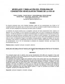 MODELADO Y SIMULACIÓN DEL PROBLEMA DE CONGESTIÓN VEHICULAR EN TRAMO DE LA VÍA 40