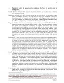 Relación entre la experiencia religiosa de fe y la acción de la catequesis
