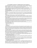 LA ECONOMÍA NACIONAL E INTERNACIONAL DE VENEZUELA