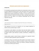 ELEMENTOS PARA EL EXITO EN LAS ORGANIZACIONES
