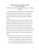 Relación hombre, conocimiento y realidad