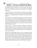 ENSAYO – PELICULA PASANTE DE MODA