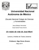 Un relato de vida de José Martí Lectura y Análisis de Textos Literarios
