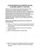 ¿Por qué Mexico se convirtió en una economia abierta y por qué?