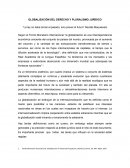 GLOBALIZACIÓN DEL DERECHO Y PLURALISMO JURÍDICO