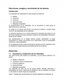 Estructuras, arreglos y movimiento de los átomos