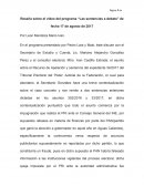 Reseña sobre el video del programa “Las sentencias a debate” de fecha 17 de agosto de 2017
