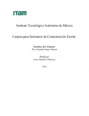 Carpeta para Seminario de Comunicación Escrita