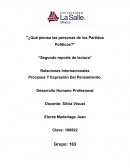 ¿Qué piensa las personas de los Partidos Políticos?
