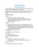 Checklist Estaciones Budget Guatemala