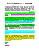 Colombia y su cambio en la moneda