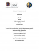 Texto con propuesta personal para mejorar la comprensión lectora