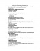 Seleccion de personal, preguntas