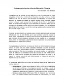 Cultura musical en los niños de Educación Primaria