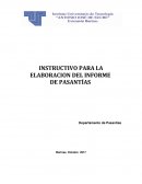 INSTRUCTIVO PARA LA ELABORACION DEL INFORME DE PASANTÍAS
