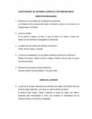 CUESTIONARIO DE SISTEMAS JURIDICOS CONTEMPORANEOS