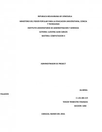 Administrador de project. Página 1