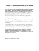 Reacción a la Información sobre la Evolución Humana