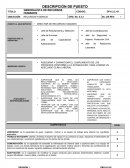 Descripción de puesto RH