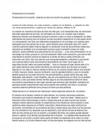 Perseverad en la oración. Página 1