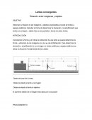 Lentes convergentes Relación entre imágenes y objetos