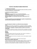 PUNTOS A RECORDAR SOBRE PERCEPCIÓN
