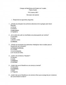Simulacro de examen.Responde las siguientes preguntas. Página 1