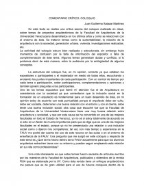 COMENTARIO CRÍTICO: COLOQUIO. Página 1
