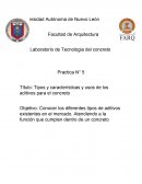 Tipos y características y usos de los aditivos para el concreto