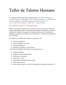 Taller de Talento Humano