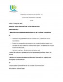 Administración I 1. Mencione las principales características de las Escuelas Económicas