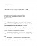 TRANSFORMACIÓN DE UNA COMPAÑÍA A LA GESTIÓN TECNOLÓGICA