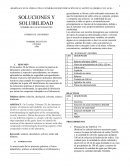 LABORATORIO ANALISIS QUIMICO SOLUCIONES Y SOLUBILIDAD