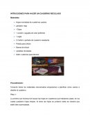 INTRUCCIONES PARA HACER UN CUADERNO RECICLADO