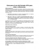 Guía para el uso del formato APA para citas y referencias