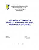 CARACTERÍSTICAS Y COMPOSICIÓN INTERNA DE LA TIERRA E INTERACCIONES DINÁMICAS DEL PLANETA TIERRA