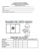 Examen de sexto grado bloque 3