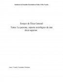 La persona, soporte axiológico de una ética superior