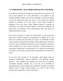 LA CORRUPCIÓN Y SUS CONSECUENCIAS EN LA SOCIEDAD