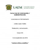 HOMO VIDENS “Lectura crítica y analítica.”