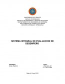 Sistema Integral de Evaluacion de Desempeño ESCUELA DE INGENIERIA Y CIENCIAS APLICADAS