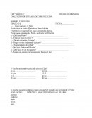 EVALUACIÒN DE ENTRADA DE COMUNICACIÒN DE 2DO GRADO